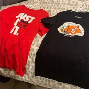 2 nike t shirts never worn, no tag.
